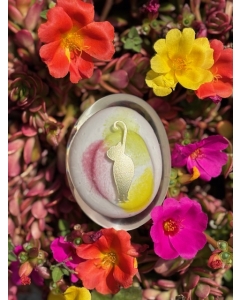 Frosted Pebble ovaal pastel opaque