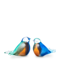 Bird blue-white-green-brown-orange