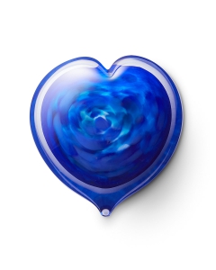 Medium heart blue-mixed